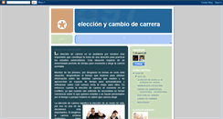 Desktop Screenshot of eleccionycambiodecarrera.blogspot.com