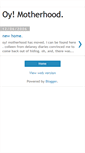 Mobile Screenshot of oymotherhood.blogspot.com