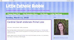 Desktop Screenshot of littlecatholicbubble.blogspot.com