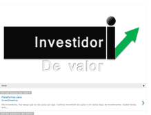 Tablet Screenshot of investidordevalor.blogspot.com