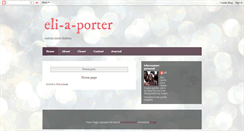 Desktop Screenshot of eli-a-porter.blogspot.com