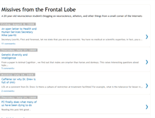 Tablet Screenshot of missivesfromthefrontallobe.blogspot.com