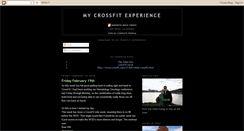 Desktop Screenshot of mycrossfitexperience.blogspot.com