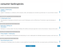 Tablet Screenshot of consumer-bankruptcies.blogspot.com
