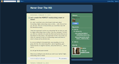 Desktop Screenshot of neveroverthehill.blogspot.com