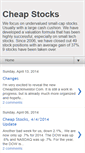 Mobile Screenshot of cheapstockinvestor.blogspot.com