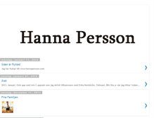 Tablet Screenshot of hannapannapersson.blogspot.com