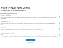 Tablet Screenshot of anandcityinformation.blogspot.com