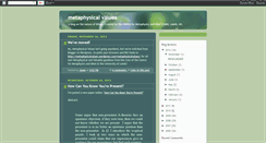 Desktop Screenshot of metaphysicalvalues.blogspot.com
