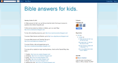 Desktop Screenshot of bibleanswersforkids.blogspot.com