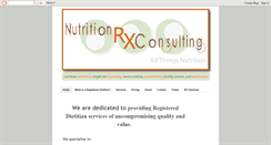 Desktop Screenshot of nutritionrxconsulting.blogspot.com