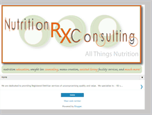 Tablet Screenshot of nutritionrxconsulting.blogspot.com