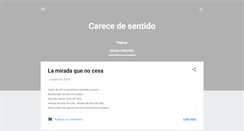 Desktop Screenshot of carecedesentido.blogspot.com