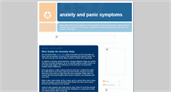 Desktop Screenshot of anxietyandpanicsymptoms.blogspot.com