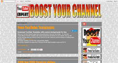 Desktop Screenshot of boostyourchannel.blogspot.com