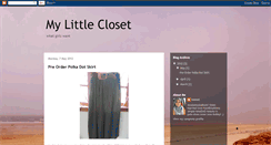 Desktop Screenshot of mylittlecloset12.blogspot.com