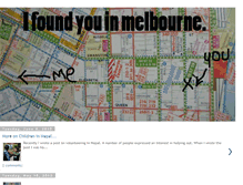 Tablet Screenshot of ifoundyouinmelbourne.blogspot.com