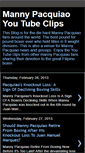 Mobile Screenshot of mannypacquiaoyoutubeclips.blogspot.com