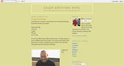 Desktop Screenshot of crazyknittingfool.blogspot.com