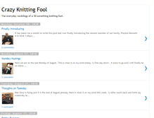 Tablet Screenshot of crazyknittingfool.blogspot.com