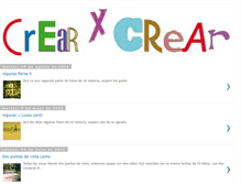 Tablet Screenshot of crearxcrear.blogspot.com