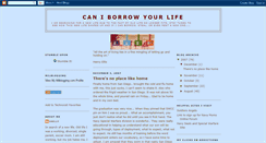 Desktop Screenshot of caniborrowyourlife.blogspot.com