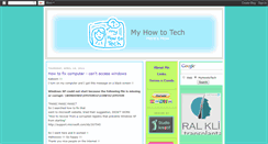 Desktop Screenshot of myhowtotech.blogspot.com