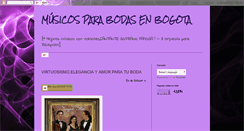 Desktop Screenshot of musicosparabodasenbogota.blogspot.com