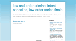 Desktop Screenshot of lawandordercriminalintentcancelled.blogspot.com