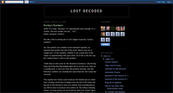 Desktop Screenshot of lostdecoded.blogspot.com