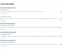 Tablet Screenshot of lostdecoded.blogspot.com
