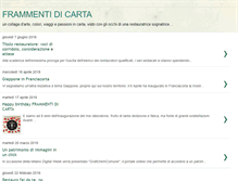 Tablet Screenshot of frammentidicarta.blogspot.com