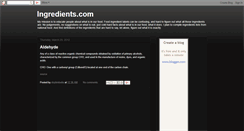 Desktop Screenshot of ingredientslisting.blogspot.com
