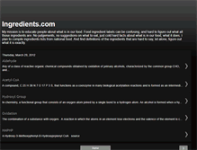 Tablet Screenshot of ingredientslisting.blogspot.com