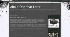 Desktop Screenshot of aboutoneyearlater.blogspot.com