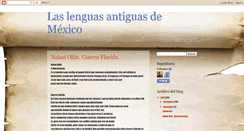 Desktop Screenshot of laslenguasantiguasdemexico.blogspot.com