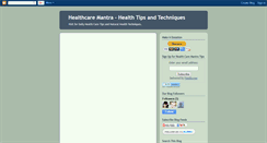 Desktop Screenshot of healthcaremantra.blogspot.com