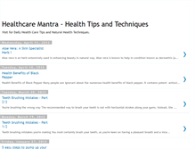 Tablet Screenshot of healthcaremantra.blogspot.com