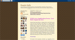 Desktop Screenshot of enquireindia.blogspot.com