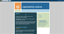 Desktop Screenshot of organizationalcreativity.blogspot.com