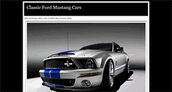 Desktop Screenshot of classic-ford-mustang-cars.blogspot.com