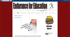 Desktop Screenshot of enduranceforeducation.blogspot.com