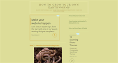 Desktop Screenshot of growyourownearthworms.blogspot.com