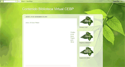 Desktop Screenshot of contenidobibliotecacebp.blogspot.com