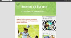 Desktop Screenshot of blogboletimdoesporte.blogspot.com