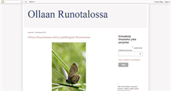 Desktop Screenshot of ollaanrunotalossa.blogspot.com