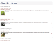 Tablet Screenshot of ollaanrunotalossa.blogspot.com