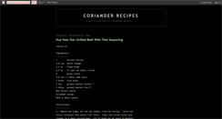 Desktop Screenshot of corianderrecipes.blogspot.com