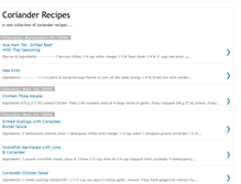 Tablet Screenshot of corianderrecipes.blogspot.com