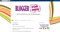 Desktop Screenshot of bloggerforhireuk.blogspot.com